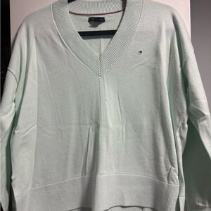 Tommy Hilfiger Mint V-Neck Sweater